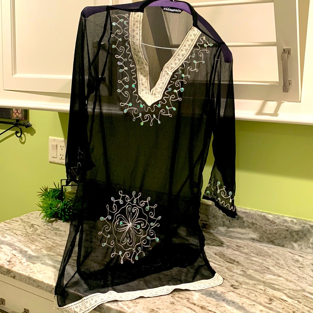 Lovely black sheer top